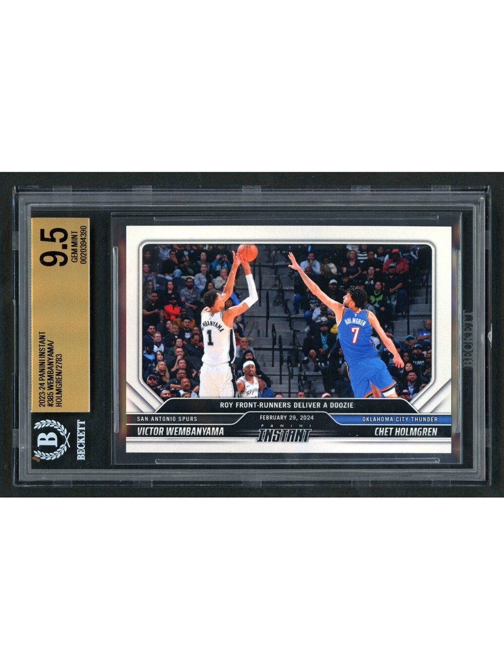 2023 Panini Instant #385 V. Wenbanyama/ C. Holgren Rookie (RC) BGS 9.5 Gem Mint